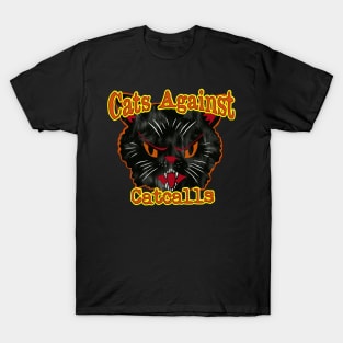 Vintage funny cats against catcalls cat lovers T-Shirt